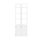 Alaterre Furniture Dover 25"W x 68"H Corner Storage Cabinet with 2 Doors and Open Shelving ANDO77WH - alternate 1
